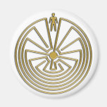 The Man in the Maze - gold Magnets