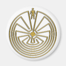 The Man in the Maze - gold Magnets