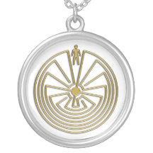 The Man in the Maze - gold Necklace