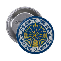 The Man in the Maze - Ornament gold silver Pinback Buttons
