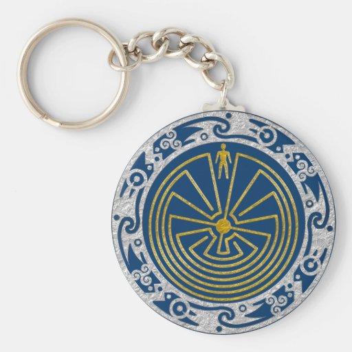 The Man in the Maze - Ornament gold silver Keychains