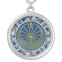 The Man in the Maze - Ornament gold silver Custom Necklace