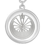 The Man in the Maze - silver Personalized Necklace