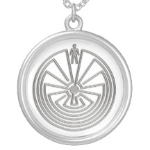 The Man in the Maze - silver Personalized Necklace