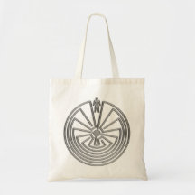 The Man in the Maze - silver Tote Bags
