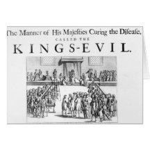 The Manner of his Majesty Curing the Disease Greeting Cards