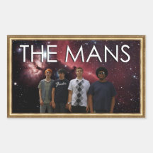 The Mans in Space! Sticker, Framed