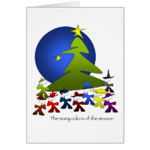 The Many Colours of the Season Greeting Card