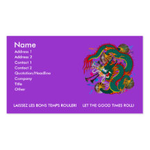 The-Mardi Gras Dragon V-2 Business Card Templates