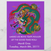 The-Mardi Gras Dragon V-2 Flyer Design