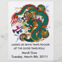 The-Mardi Gras Dragon V-2 Flyer Design