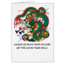 The-Mardi Gras Dragon V-2 Greeting Card