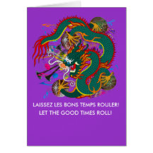 The-Mardi Gras Dragon V-2 Greeting Card