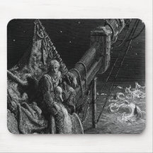 The Mariner gazes on the serpents in the ocean Mousepad