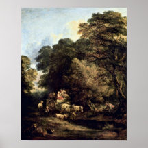 The market carts by Thomas Gainsborough Print