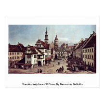 The Marketplace Of Pirna By Bernardo Bellotto Postcards