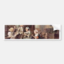 The Marriage Of A Widow " By Hogarth William Bumper Sticker