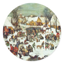 The Massacre Of The Innocents,  By Bruegel D. Ä. P Round Stickers