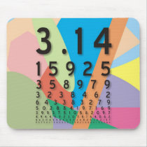The mathematical constant of Pi in colour Mouse Pads