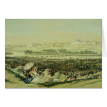 The Meadow at San Isidro, 1788 (oil on canvas) Greeting Cards
