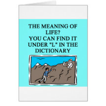 the meaning of llife greeting card