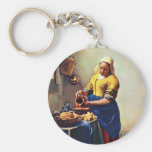 The Milkmaid [1]. By Johannes Vermeer Keychain