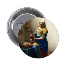 The Milkmaid, Jan Vermeer Buttons