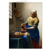 The Milkmaid, Jan Vermeer Card