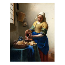 The Milkmaid, Jan Vermeer Postcard