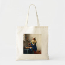 The Milkmaid, Jan Vermeer Tote Bags
