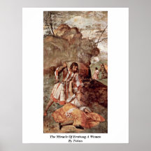 The Miracle Of Erettung A Woman By Titian Print