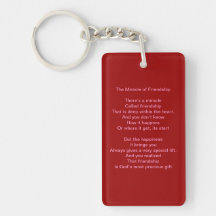 The Miracle of Friendship Poem Keychain