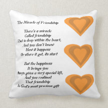 The Miracle of Friendship Poem pillow