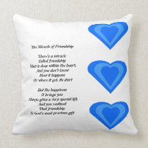 The Miracle of Friendship Poem pillow