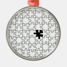 The Missing Puzzle Piece Background Template Christmas Tree Ornament