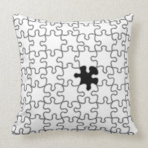 The Missing Puzzle Piece Background Template Throw Pillows