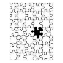 The Missing Puzzle Piece Background Template Post Card