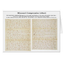 The Missouri Compromise (1820) Greeting Cards