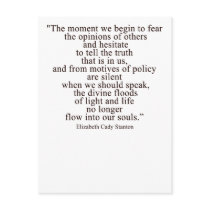 The moment we begin to fear the opinions of others post cards
