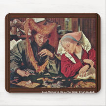The Money Changer And His Wife By Reymerswaele Mar Mouse Pad