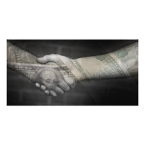 The Money Handshake Photo Greeting Card
