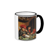 The Money Lenders (oil on oak panel) Mug