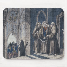 The Monks covering King with drape Camenz Convent Mouse Pads
