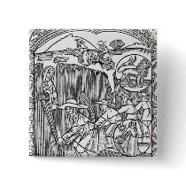 The Month of August, from a shepherd's calendar Button