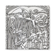 The Month of August, from a shepherd's calendar Fridge Magnets