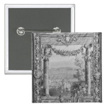 The Months or Royal Residences' tapestry Pinback Buttons