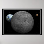 The Moon and a Planet or Two Abstract Poster