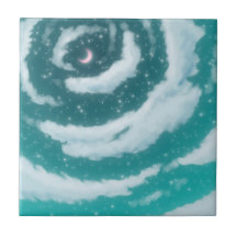 The Moon in the Cyan Sky tile