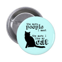 The More I Like My Cat - All Colours Button