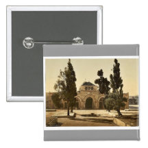 The Mosque of El-Aksa, Jerusalem, Holy Land magnif Buttons